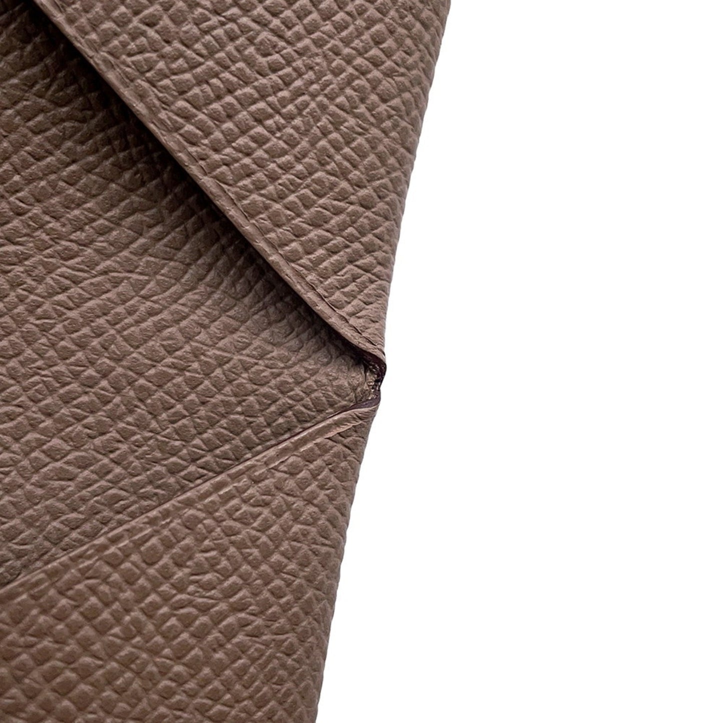 Hermes Herms Calvi Etoupe Card Case With U Stamp