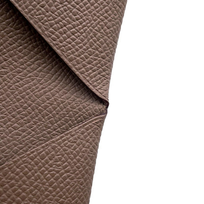 Hermes Herms Calvi Etoupe Card Case With U Stamp