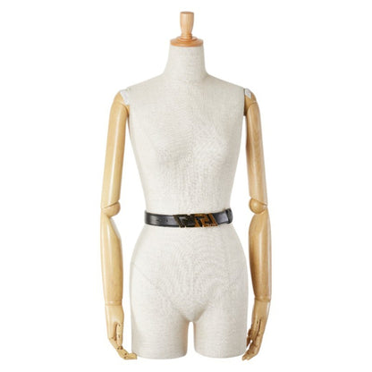Versace Greca Belt Size: 85/34 Black Gold Leather Plated