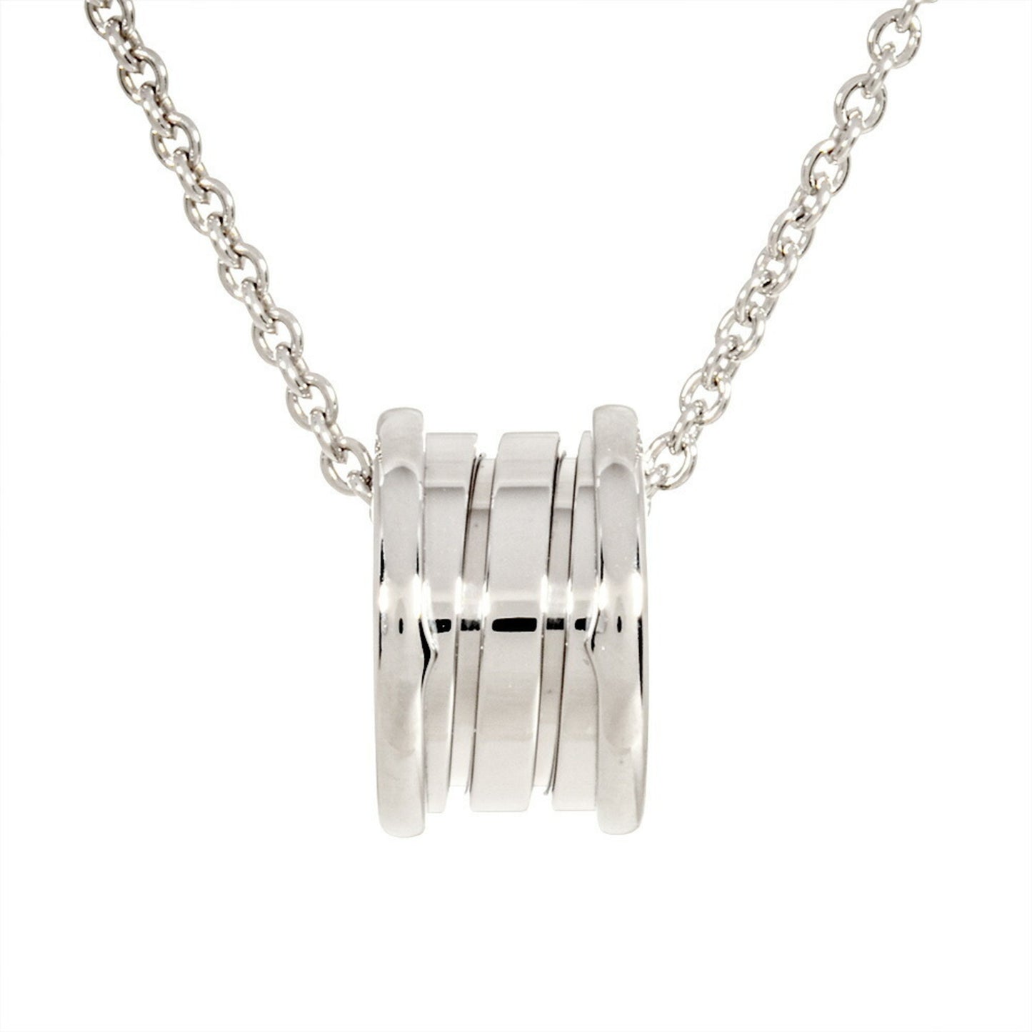 Bvlgari B.Zero1 Pendant Necklace In 18K White Gold (11.9G)