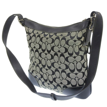 Coach Signature Shoulder Bag 6346 Canvas Gray/Black