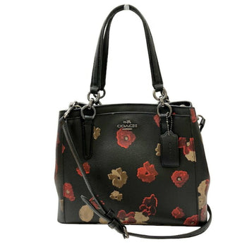 Coach F55539 Black Leather Handbag/Shoulder Bag