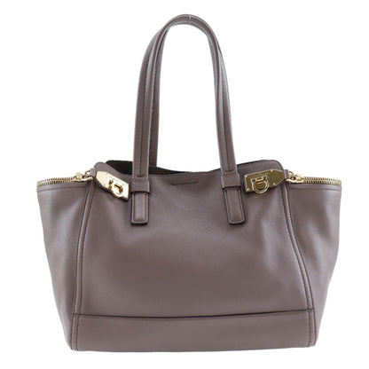 Salvatore Ferragamo Gancini Tote Bag Dy-21-D993 Calf Brown A5 Type