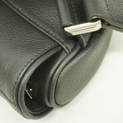 Christian Dior Shoulder Bag Saddle Leather Black