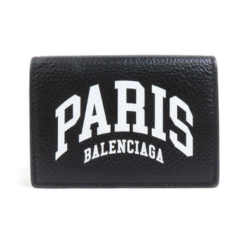 Balenciaga Tri-Fold Wallet Leather Black