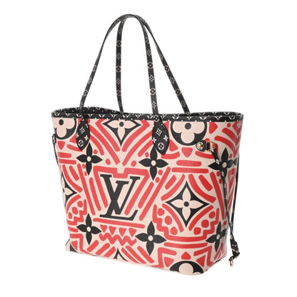 Louis Vuitton Monogram Crafty Neverfull Mm Creme/Rouge M56583 Women'S Canvas Tote Bag