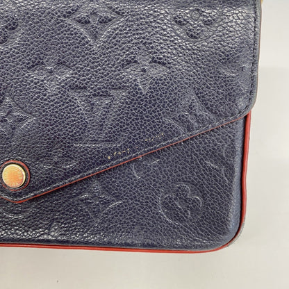 Louis Vuitton Monogram Empreinte Pochette Felicie Shoulder Wallet M64099 Marine Rouge