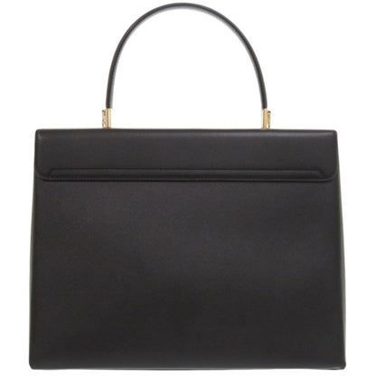 Salvatore Ferragamo Gancini Dy-21 8791 Leather Black Handbag 1410Salvatore