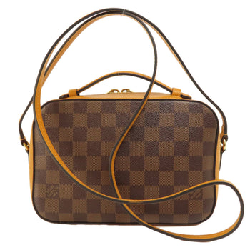Louis Vuitton N40178 Santa Monica Saffron Damier Ebene Shoulder Bag Canvas
