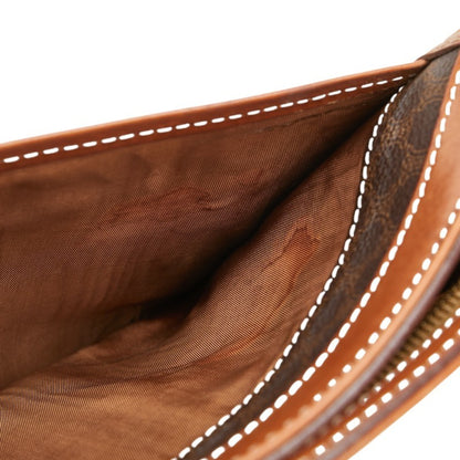 Celine Macadam Clutch Bag/Second Bag In Brown Leather