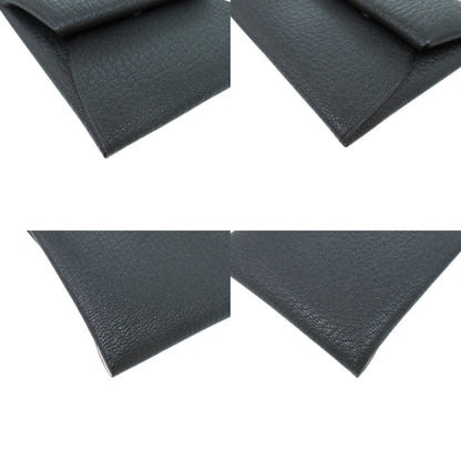 Like New Herms Bastia Verso Chevre Blue Ocean W Stamp (Made In 2024) Coin Case Wallet 1387 Hermes