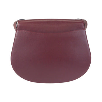 Cartier Must Line Bordeaux Gold Hardware Leather Shoulder Bag Pochette