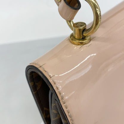 Louis Vuitton Monogram Vernis Cherrywood Pm Handbag M53355 Brown Rose Ballerine 2-Way Bag