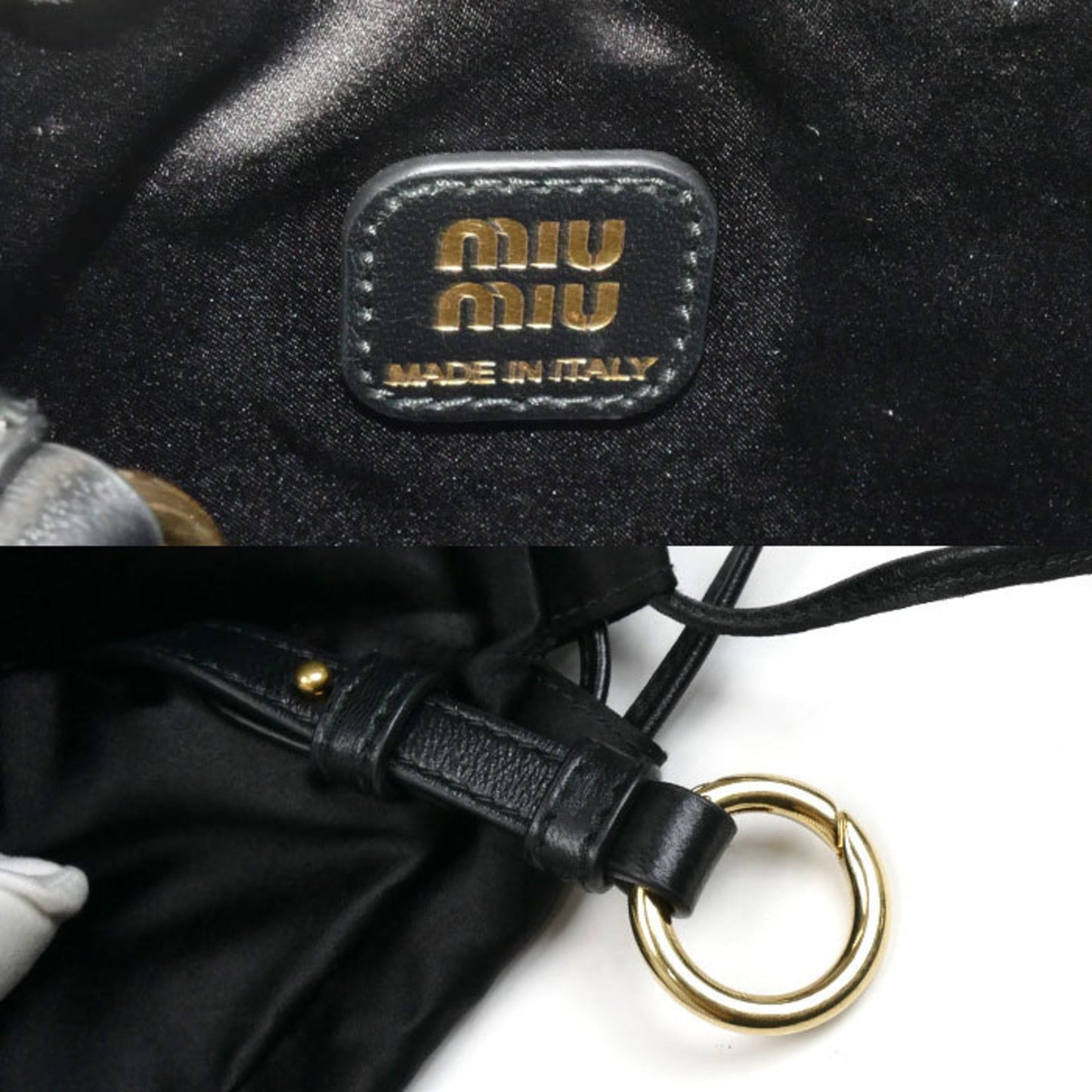 Miumiu Duchess Pouch Black 5Ng010 2Ctb F0002