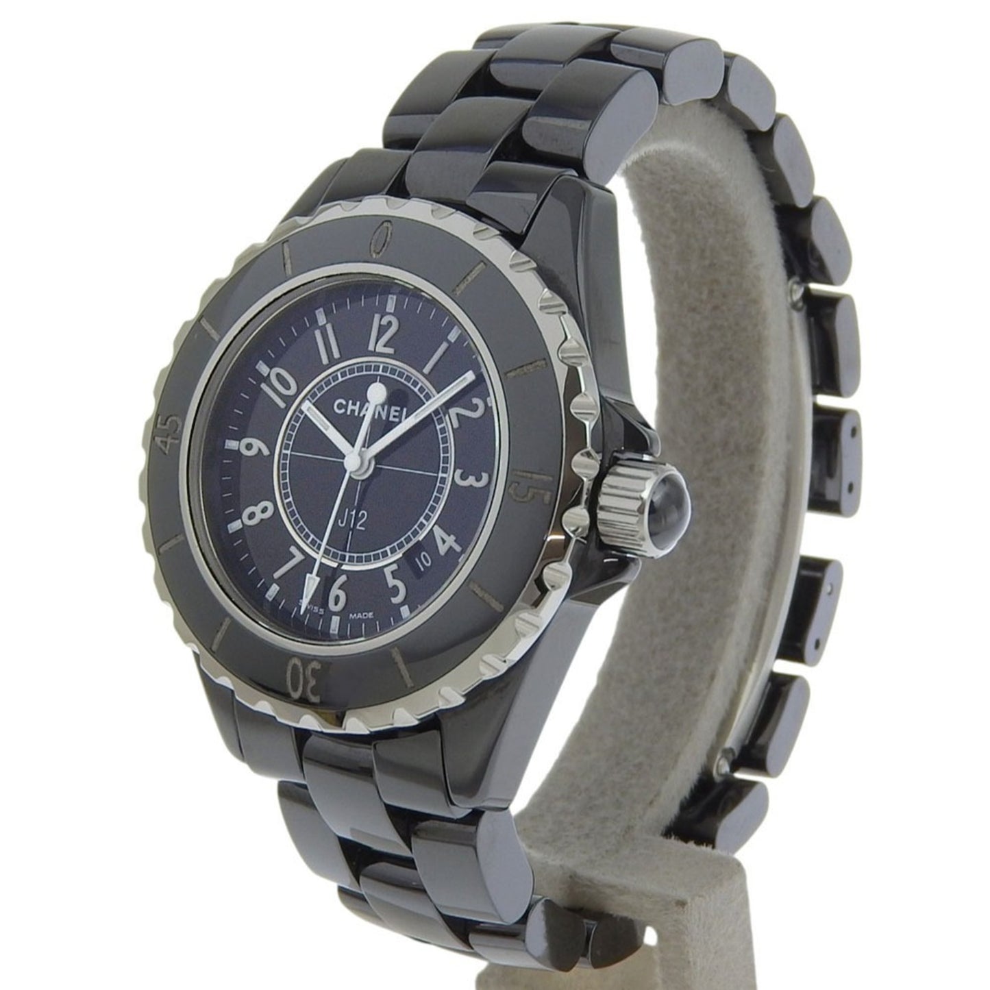 Chanel J12 Watch H0682 Ceramic Quartz Analog Display Black Dial