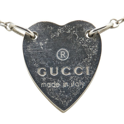 Gucci Heart Plate Necklace In Sv925 Silver