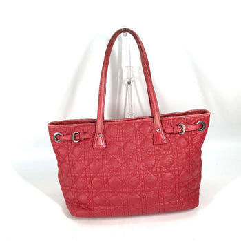 Christian Dior Bag Tote Bag Logo Shoulder Bag Redbased