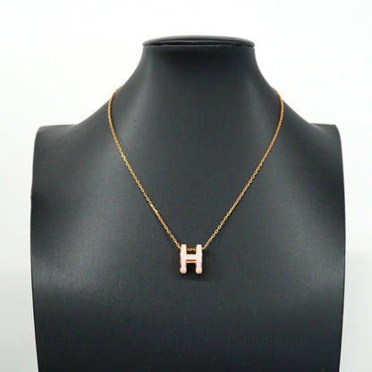 Hermes Herms Mini Pop Ash Necklace In Gp-Plated Gold