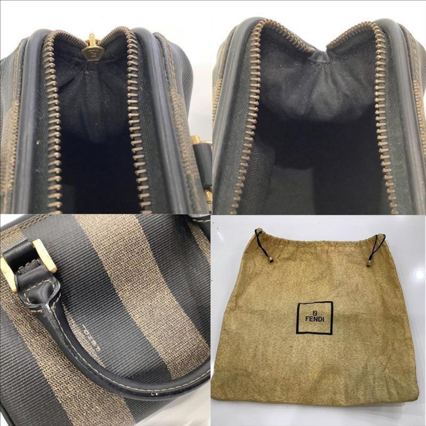 Fendi Pecan Print Mini Boston Bag Ja-24603