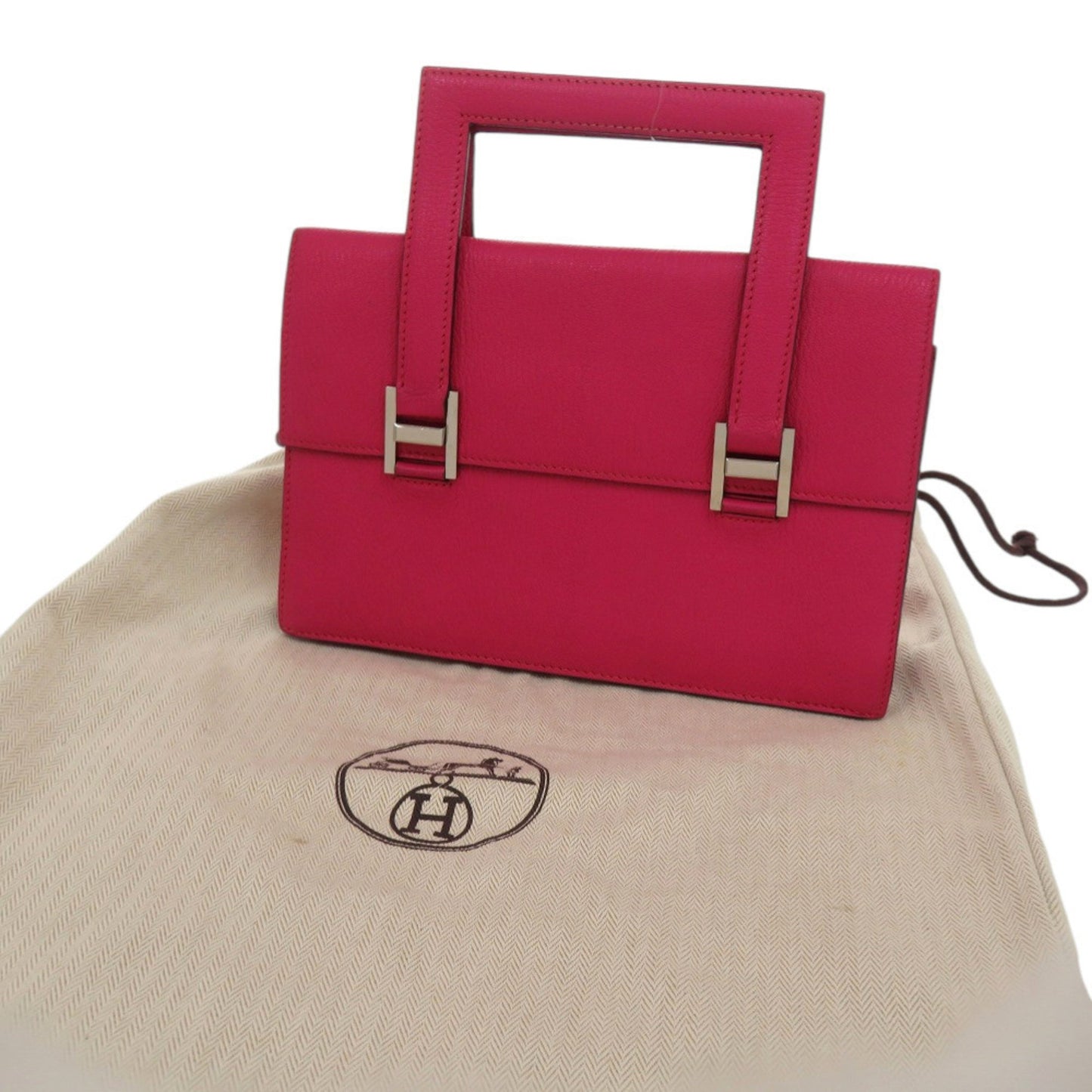 Hermes 365 Chevre Rose Shocking Handbag 1017 Hermes
