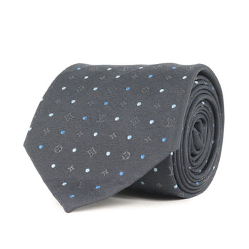 Louis Vuitton Monogram Dot Silk Cravate Tie M73190 Charcoal