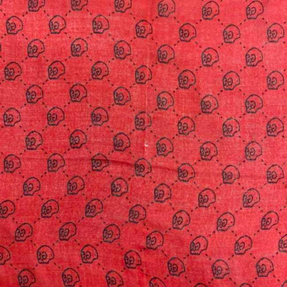 Gucci Scarf Ec-22489 Red Ghost 453225 Silk Cotton Gucci Skull Gg