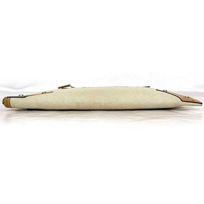 Balenciaga Clutch Bag Ec-22272 Beige Natural 419994 Handbag Canvas Leather 9260 D 535269 Balenciaga