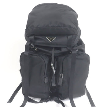 Prada 2Vz019 Saffiano Leather Re-Nylon Triangle Logo Backpack/Daypack