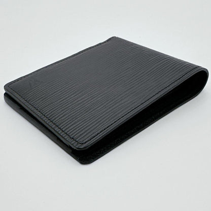 Louis Vuitton Louis Vuitton Bi-Fold Wallet Epi Portefeuille Multiple Leather M60662 Black