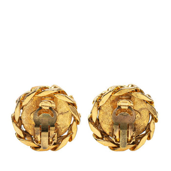Vintage Chanel Coco Mark Rhinestone Earrings