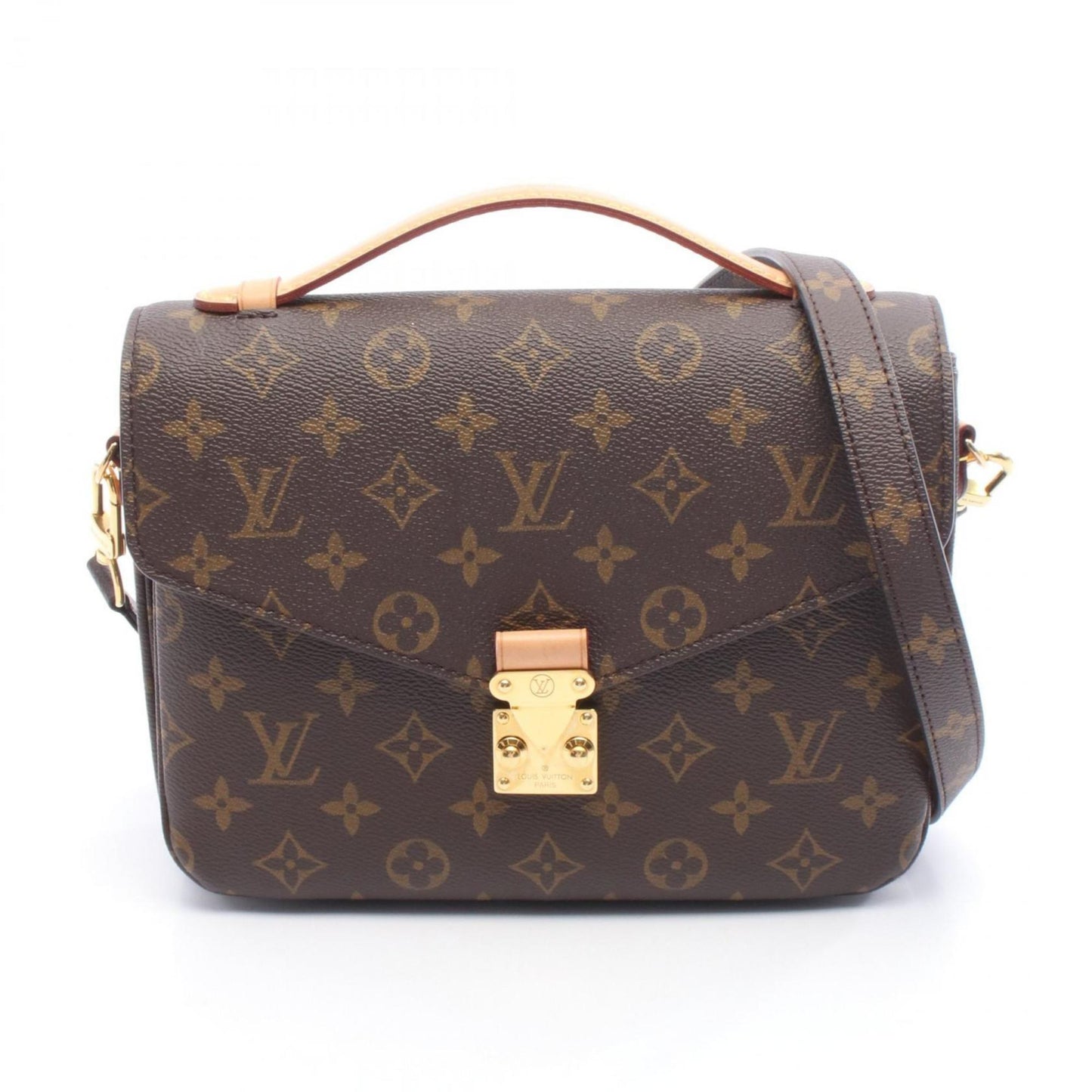 Louis Vuitton Metis Mm Monogram Pochette Handbag In Coated Canvas And Leather