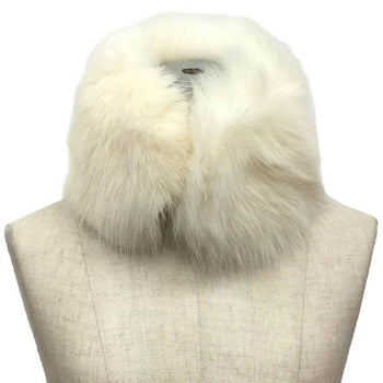 Hermes Tippet Fox Fur Muffler Col Etriers En Renard White Hermes Stole