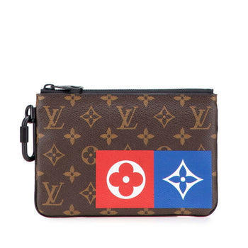 Louis Vuitton Monogram Zipped Pouch Clutch Bag M67814 Brown Leather