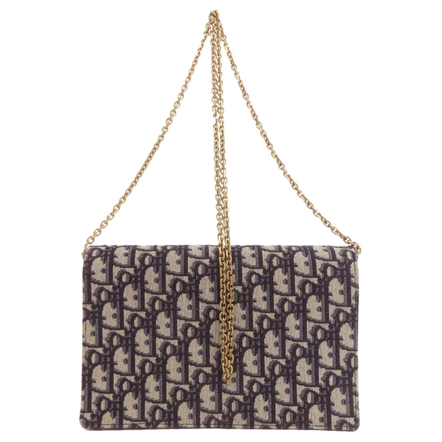 Christian Dior Trotter Pattern Chain Wallet