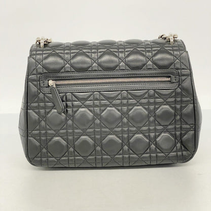 Christian Dior Cannage Miss Shoulder Bag In Black Leather