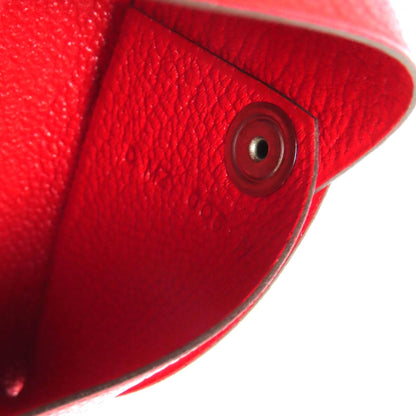 Hermes Calvi Chevre Rouge Coupe Silver Hardware Iwataya Exclusive Business Card Case