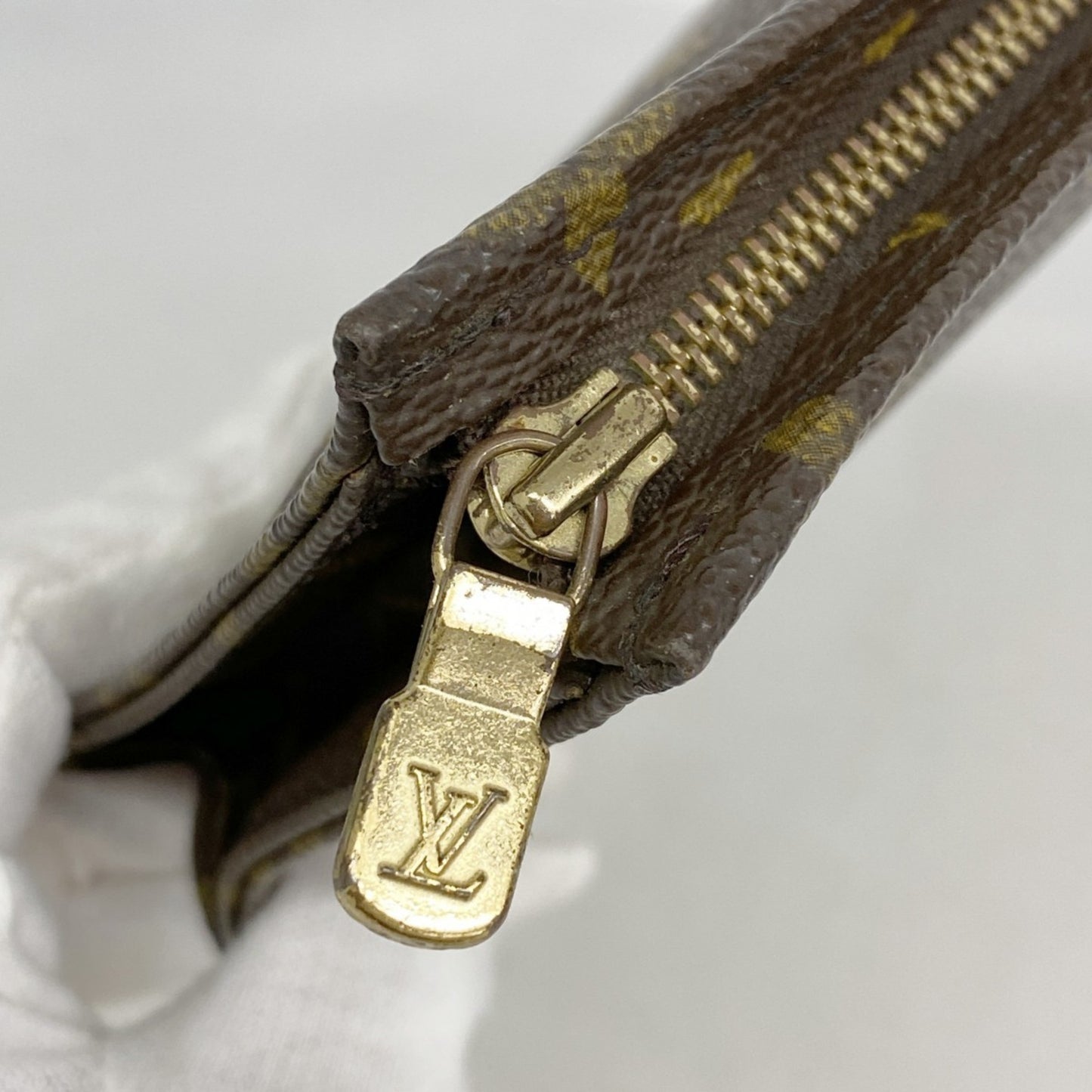 Louis Vuitton Monogram Poche Toilette 15 Pouch M47546 Brown
