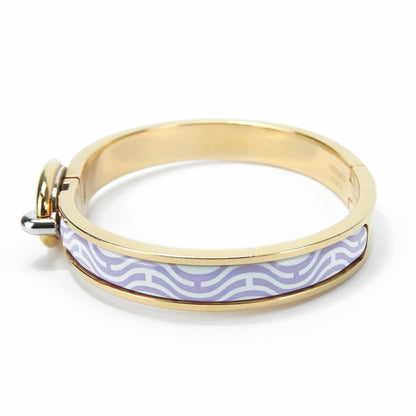 Hermes Bangle Click Chaine D'Ancre Metal Gold Silver Purple Bracelet