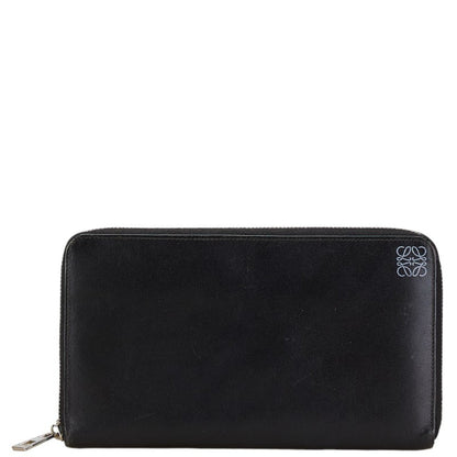 Loewe Anagram Long Wallet Black Leather
