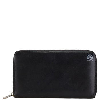Loewe Anagram Long Wallet Black Leather