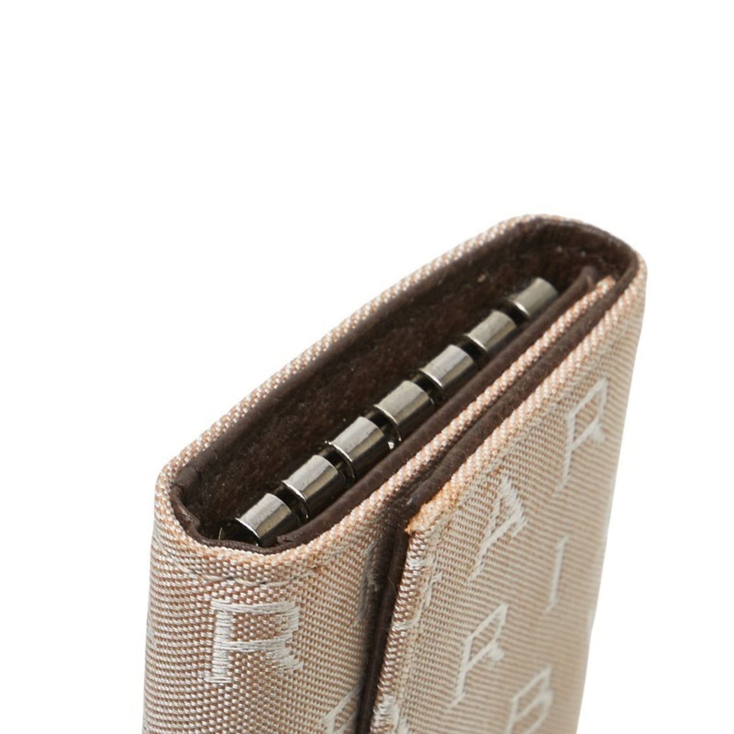 Bvlgari Logomania 6-Ring Key Case In Beige