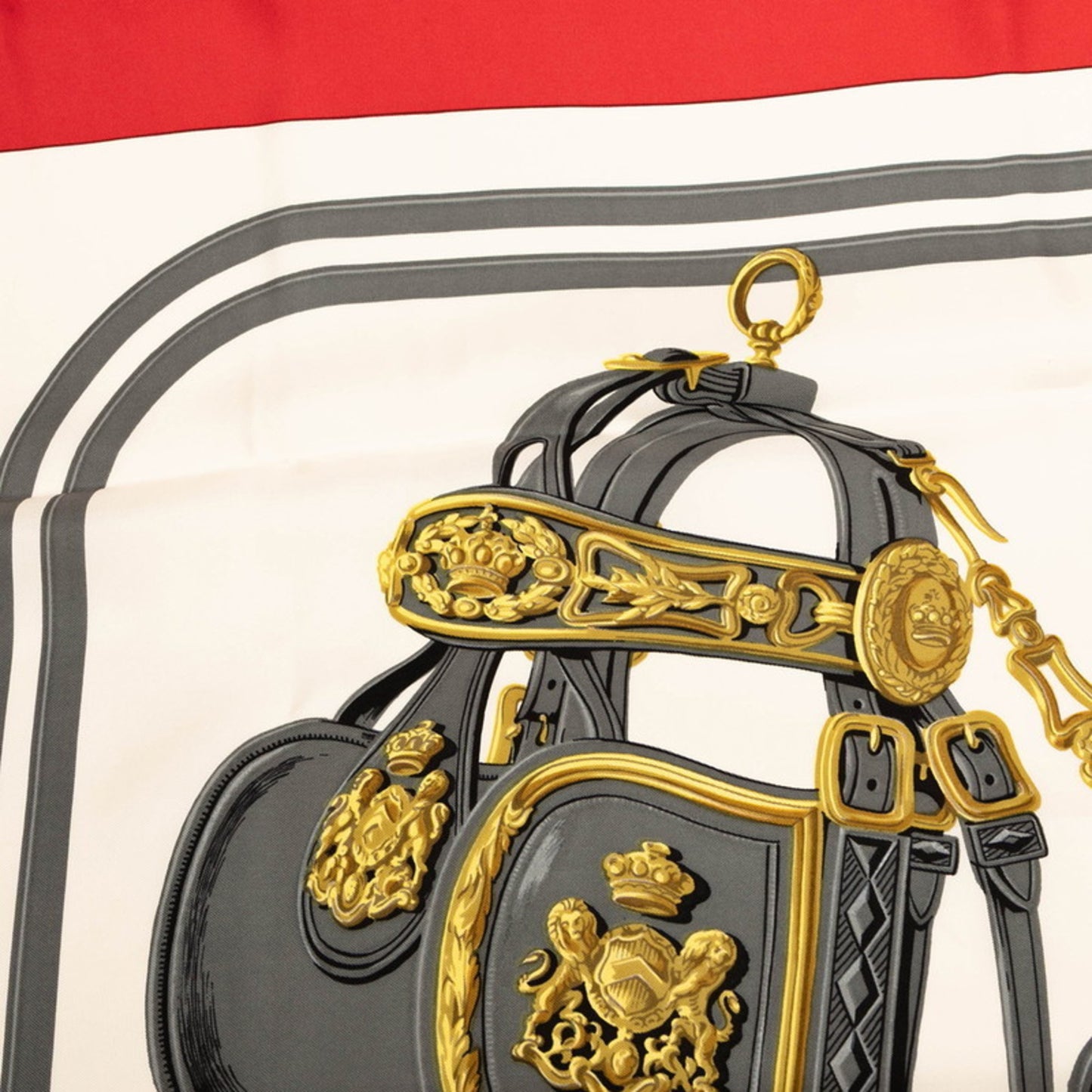 Hermes Herms Carr 90 Brides De Gala Ceremonial Bridle Scarf