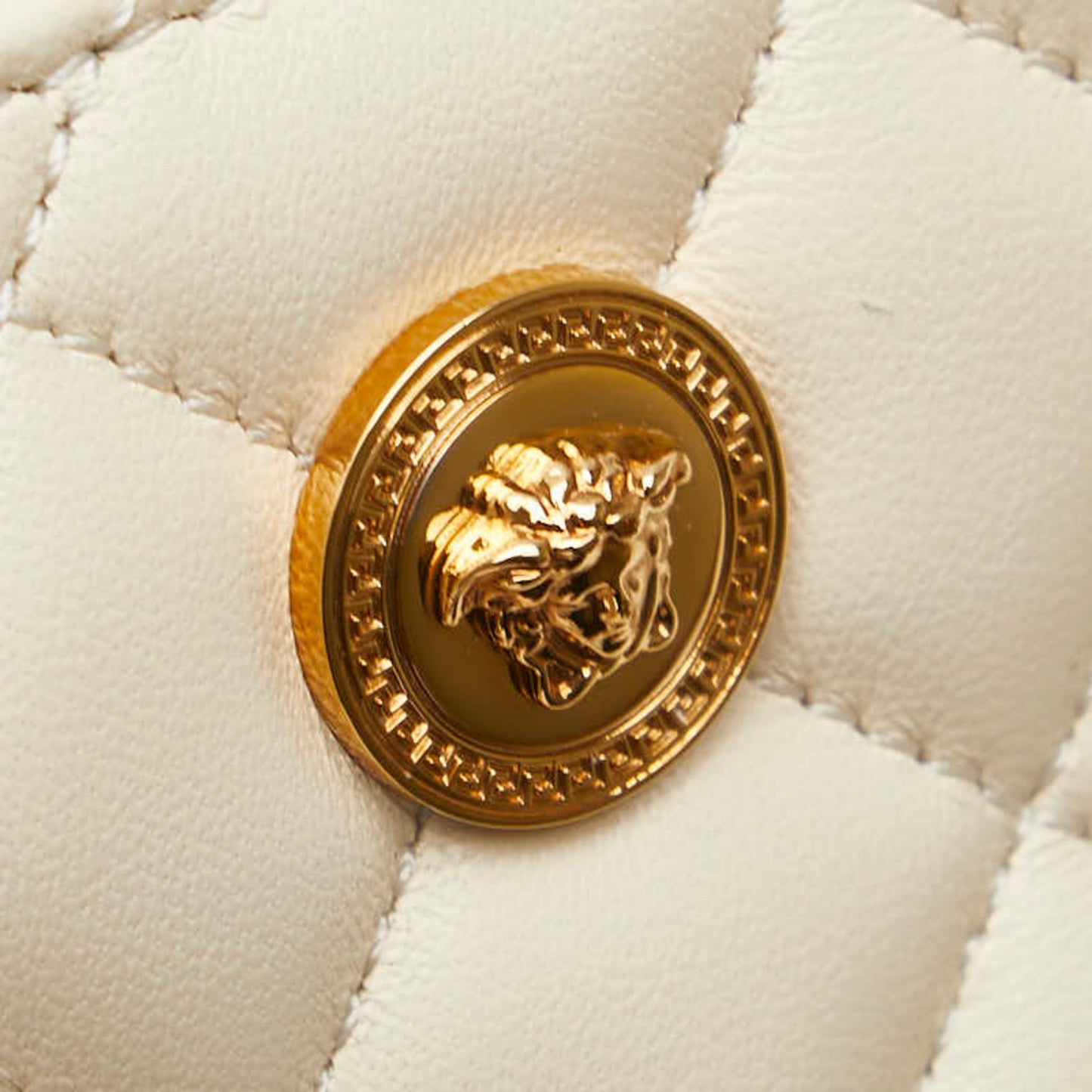 Versace Medusa Bifold Wallet Ivory White Leather