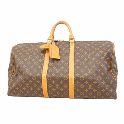 Louis Vuitton Monogram Keepall 55 Boston Bag M41424 Brown