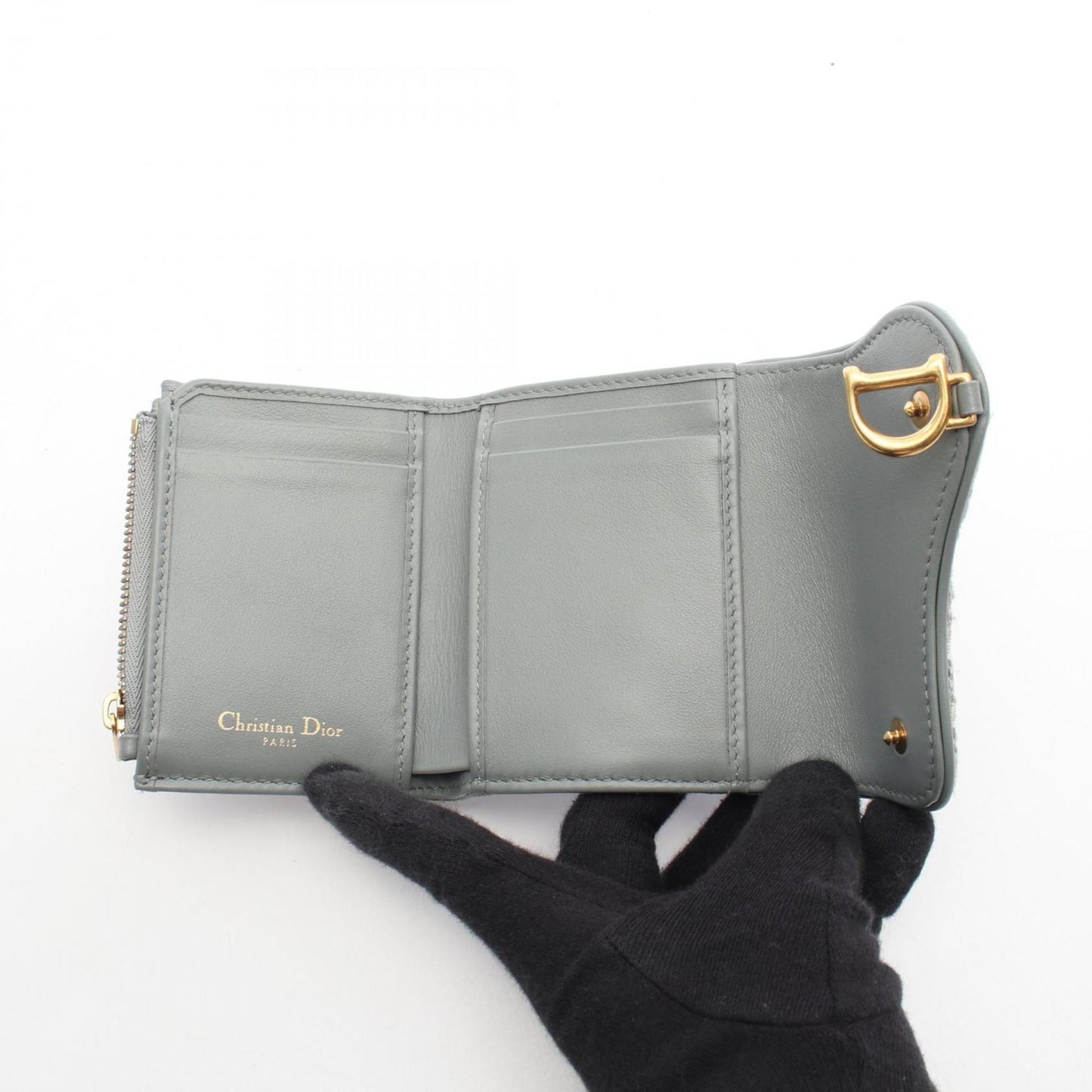 Christian Dior Saddle Oblique Tri-Fold Wallet