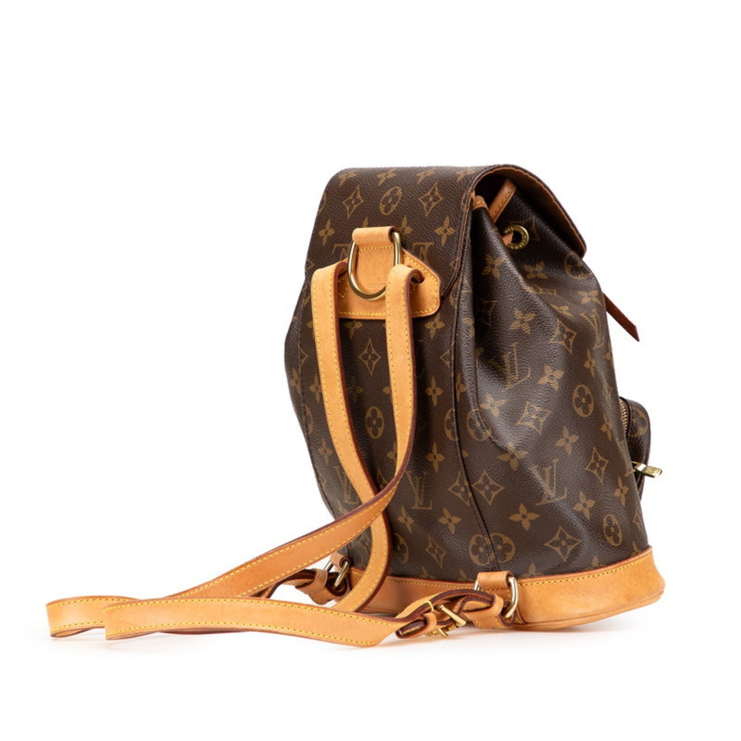 Louis Vuitton Monogram Montsouris Mm Backpack M51136 Brown Leather