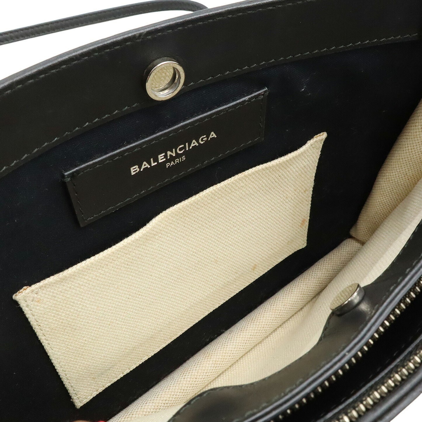 Balenciaga Navy Pochette Shoulder Bag/Clutch Bag In Canvas And Leather