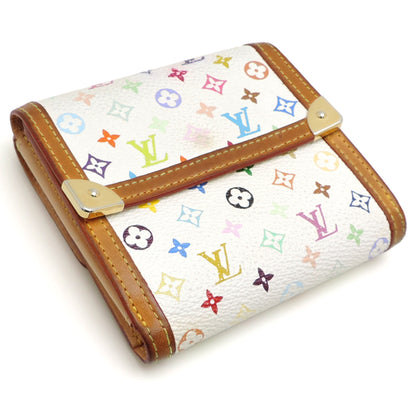 Louis Vuitton Porte-Monnaie Bi-Fold Wallet M92983 (Discontinued) Monogram Multicolore Blanc (White)