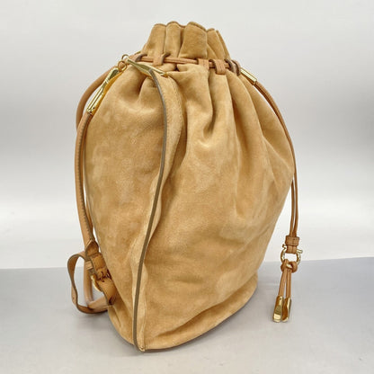 Salvatore Ferragamo Gancini Shoulder Bag In Beige Suede