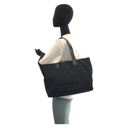 Chanel New Travel Line Tote Mm In Black With Gold Hardware